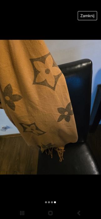 Szalik XXL camelowy Bardzo dobry kupiony w Andzela