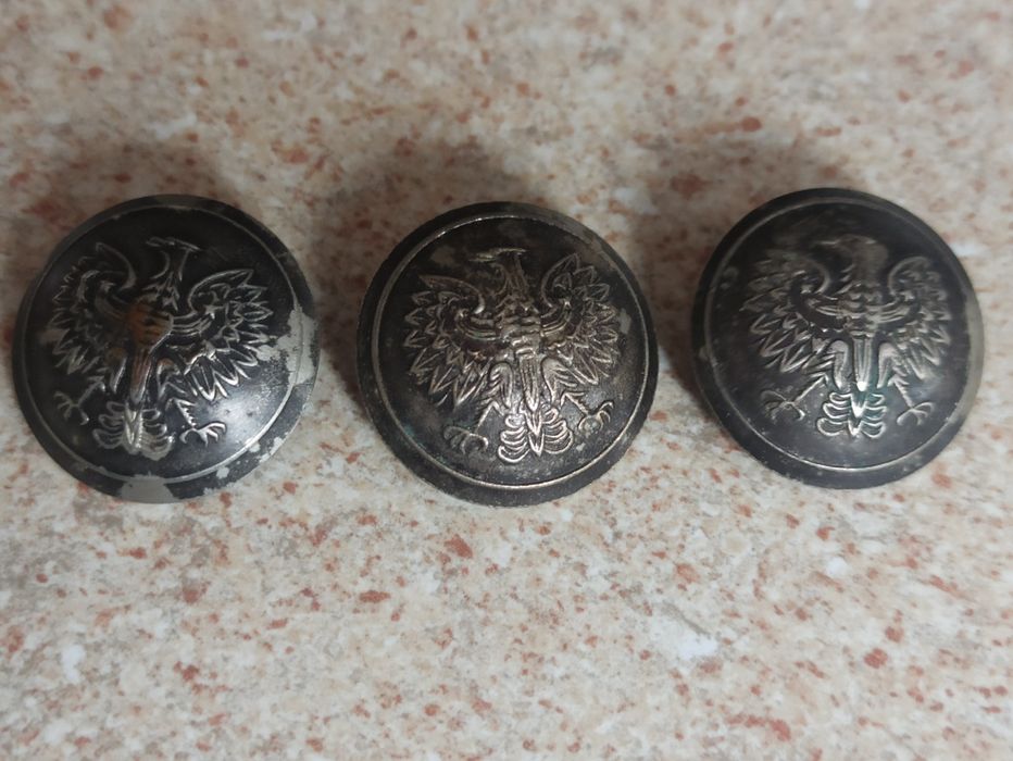 Guziki orzełek bez korony reprezentacyjny 25mm, mosiądz