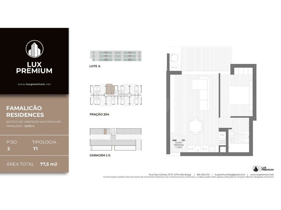 Apartamento T1 - Famalicão Residence Invest