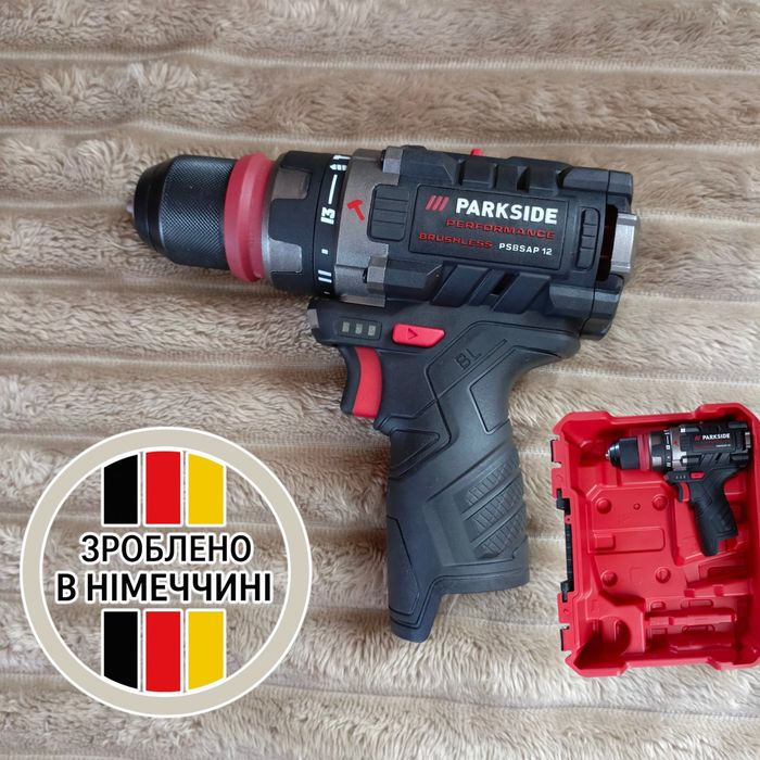 Акумуляторний ударний дриль-шуруповерт Parkside Performance PSBSAP 12 A1