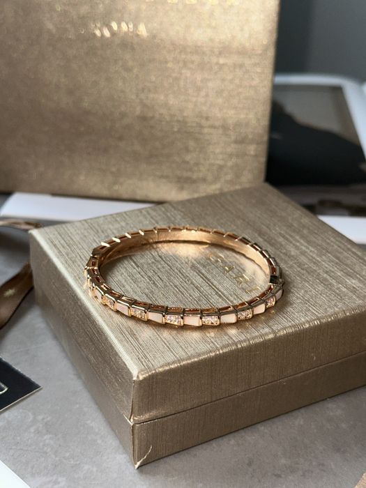 Жіночий браслет прикраса Bvlgari Serpenti Viper Bracelet 18K Rose Gold