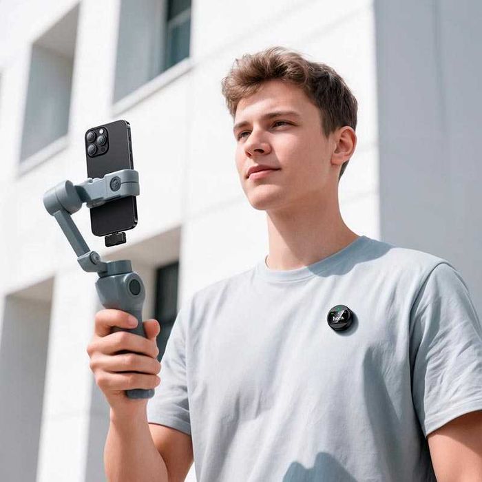 Микрофон беспроводной петличный HOCO L21 Lightning ENC 10-15 м 5-6 ч