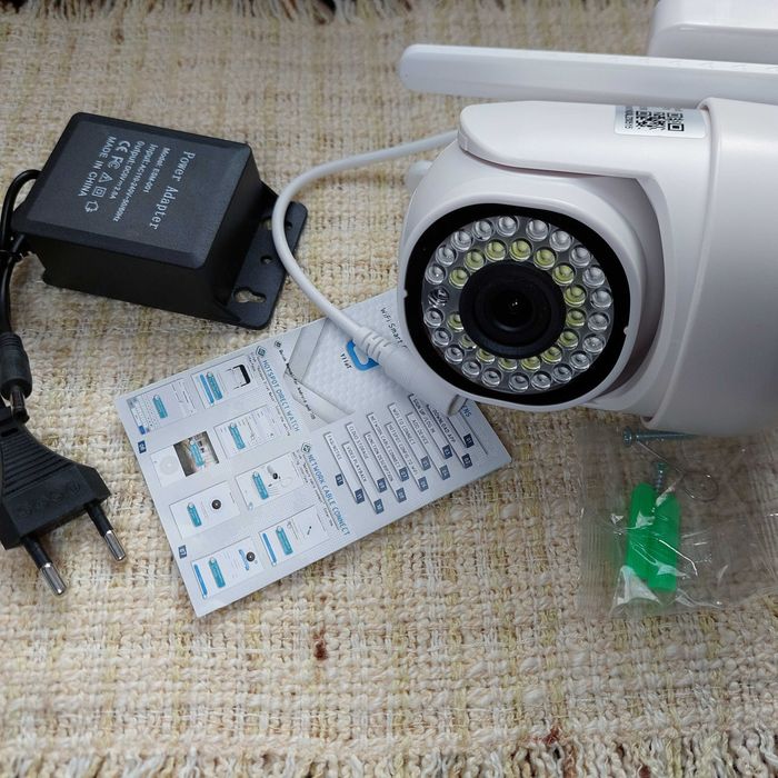 Крутая уличная WiFi IP видео камера PTZ 1080p цветным ночным видением