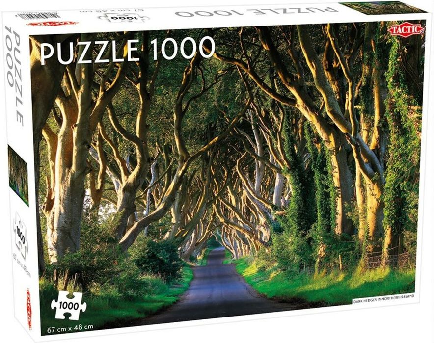 Puzzle 1000 Landscape: Hedges in Northern Ireland pudełko,272x382 mm
