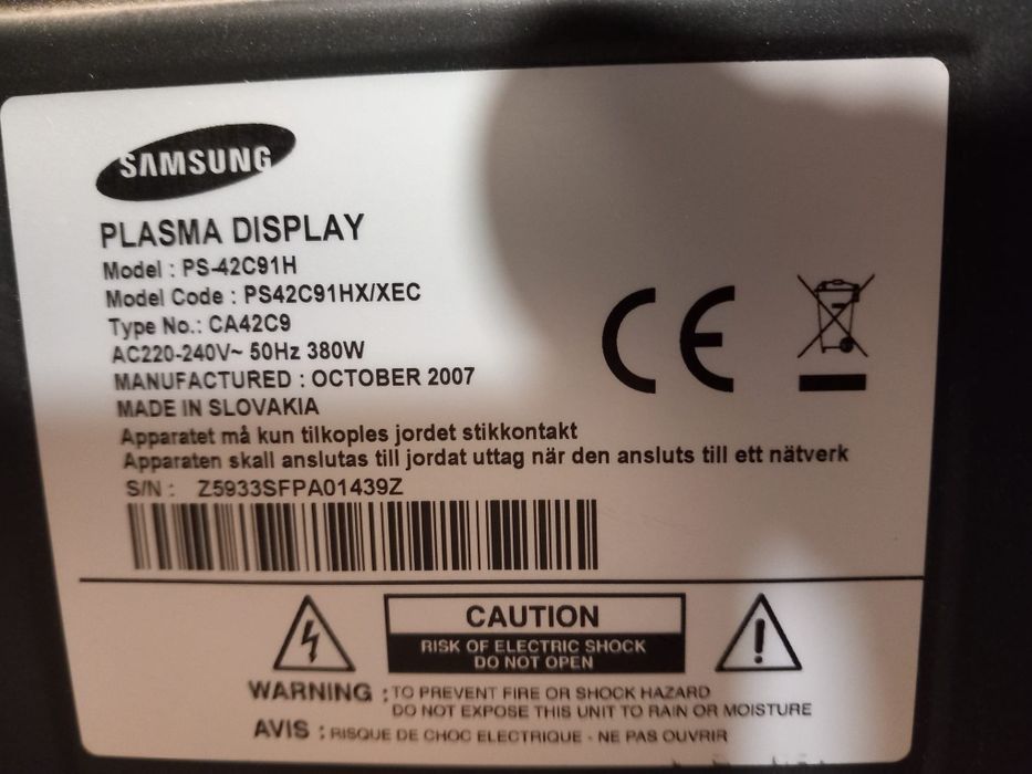 Tv com avaria Samsung