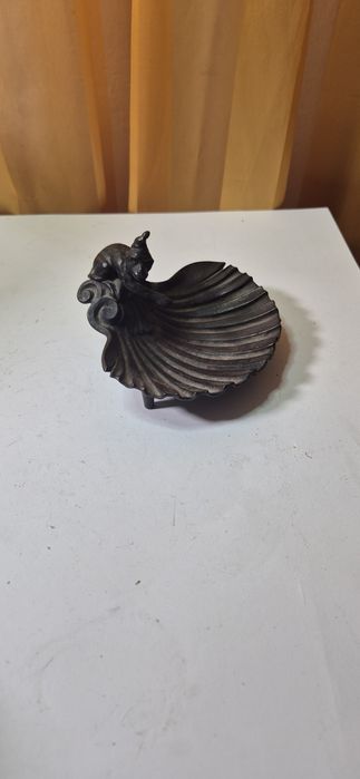 Zabytkowa przedwojenna mydelniczka brąz E. G. ZIMMERMANN Hanau XIX w.