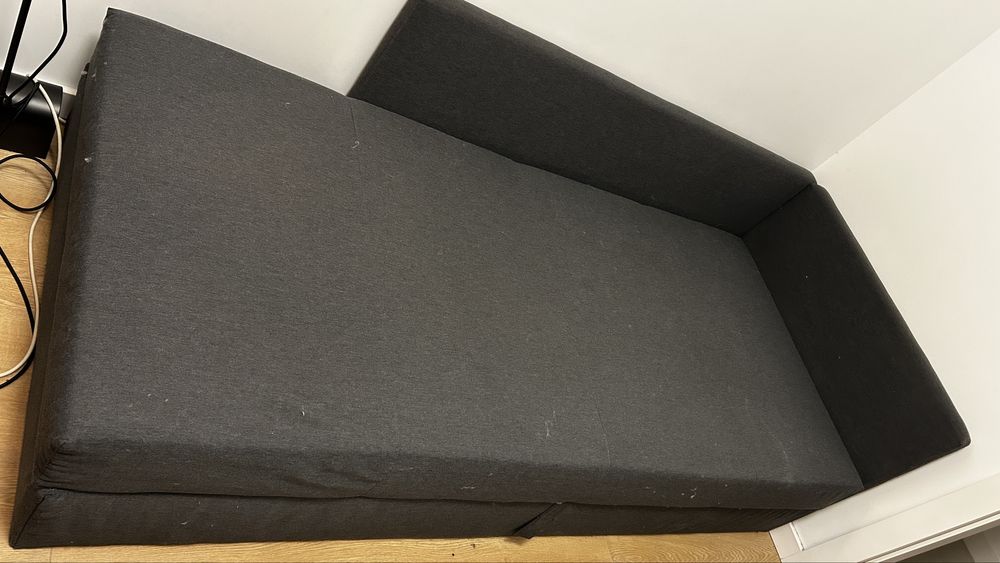 Leżanka szara 90x200