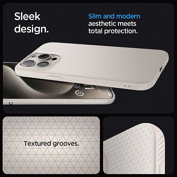 Spigen Liquid Air Iphone 15 Pro Natural Titanium