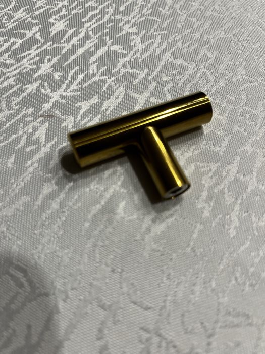 Uchwyt meblowy T reling do szafek złoty 5cm