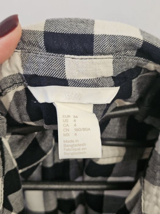 Рубашка в клітинку XS 34 h&m