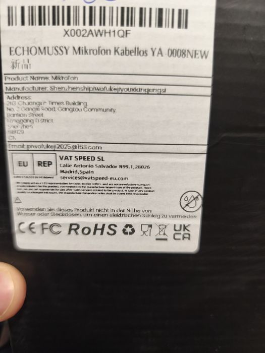 Zestaw 2 Mikrofonów ECHOMUSSY – Bezprzewodowe Karaoke LED