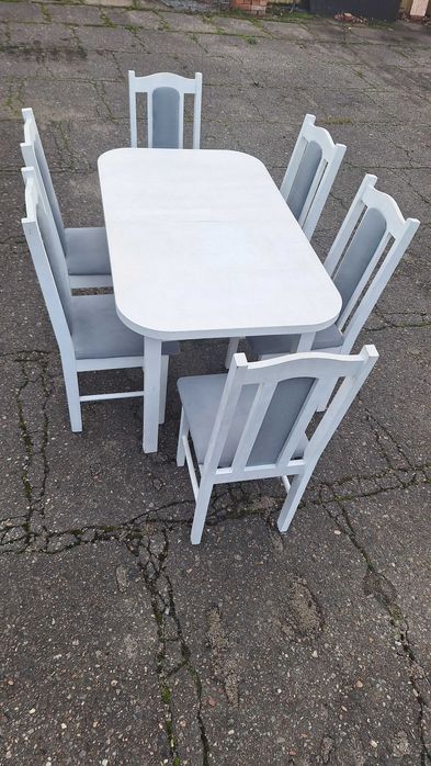 Stół + krzesła białe