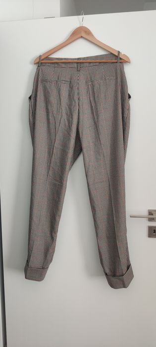 Nowe eleganckie spodnie w kratę 42