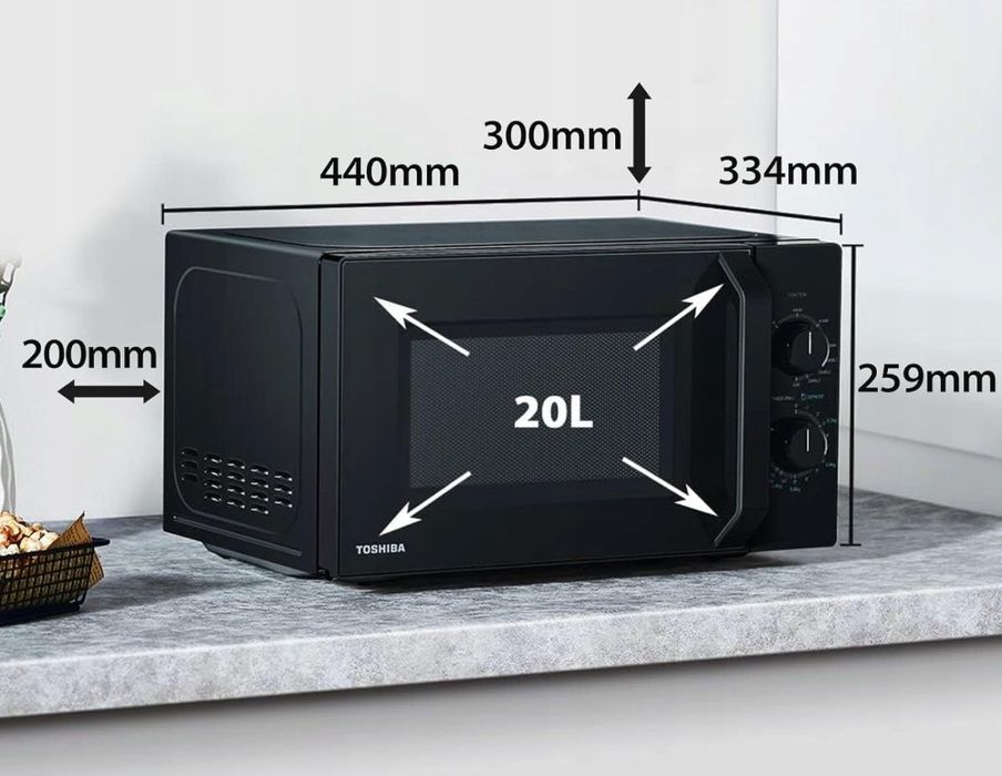 Kuchenka Mikrofalowa Toshiba Mw2-Mg20Pf(Bk)/Ge O Mocy 800 W