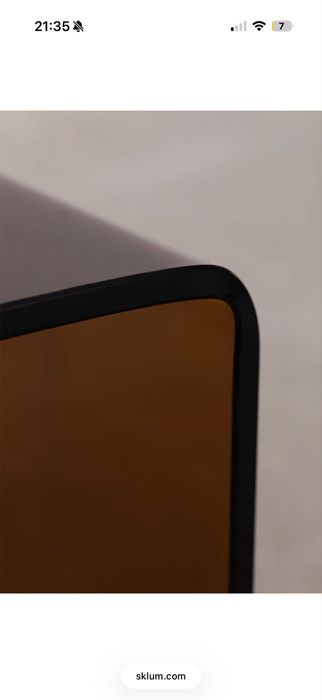 Stolik kawowy ze szkla hartowanego karmelowy SKLUM nowy