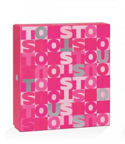 TOUS różowe grube tekturowe pudełko do przechowywania