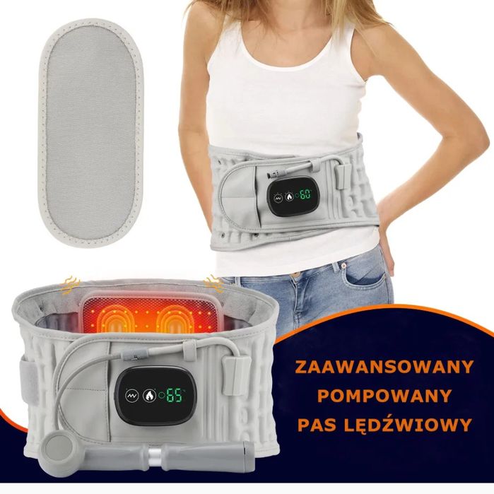 Dekompresyjny pas rozgrzewający z funkcją masażu