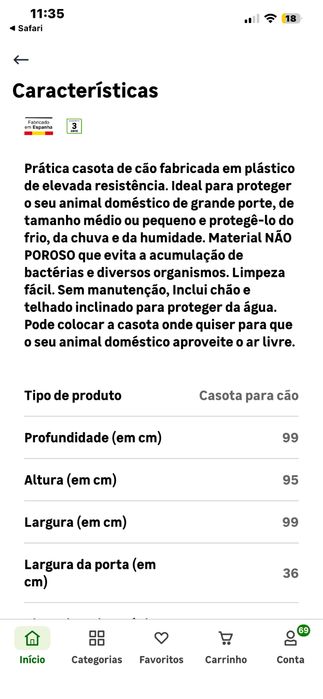 Casota de cao porte medio a grande