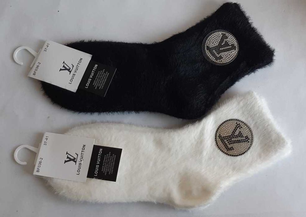 Носки мех норки женские Louis Vuitton