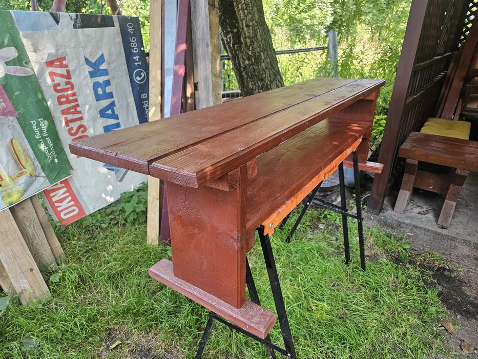 Ławki, stoły i huśtawki drewniane