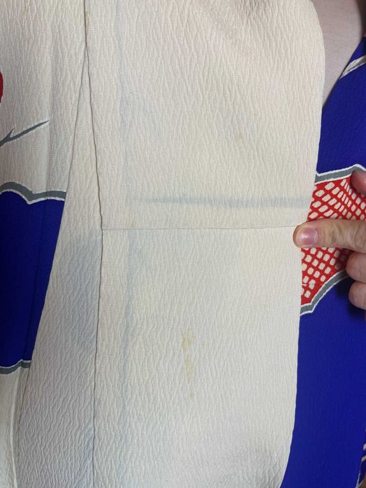 Japońskie kimono furisode + pas obi + sznur obijime + obiage