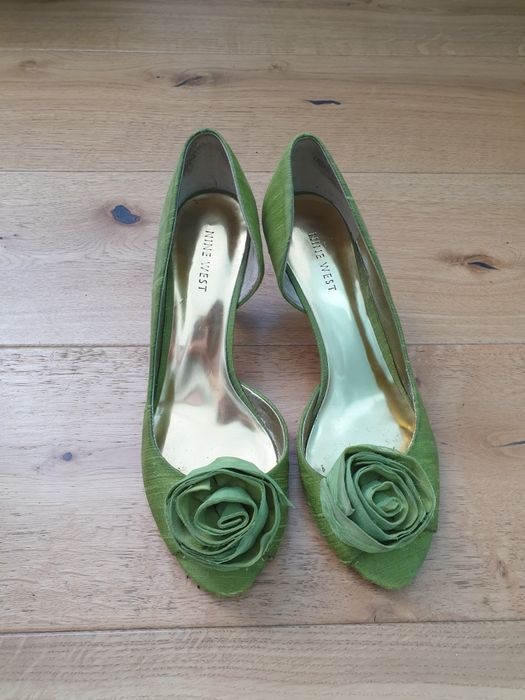 Buty damskie piękne szpilki Nine West 39 jasna zieleń