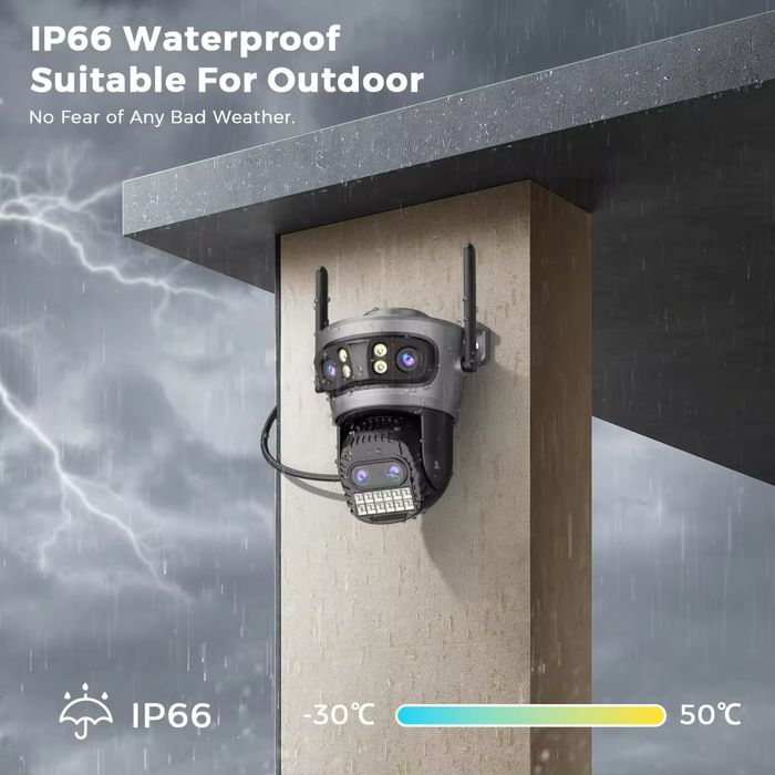 Камера вай фай 20Мп с Ночным Видением и Зумом 10X | Водонепроницаемая