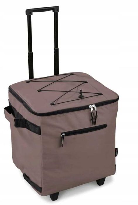 Wózek na zakupy TERMICZNY składany torba na kółkach 40 L z uchwytem