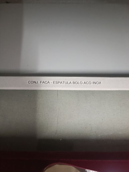 Conjunto faca espátula bolo Aço Inox