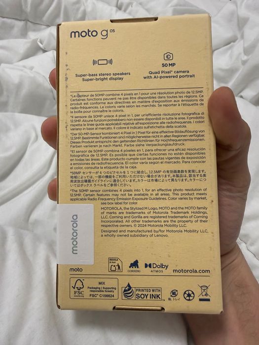 Vendo celular moto g05 lacrado na caixa