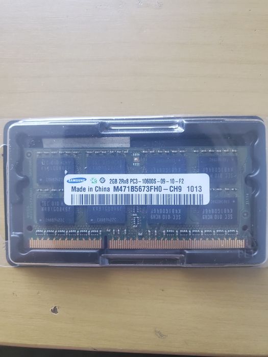 Пам'ять so-dimm ddr3 2gb Samsung 1Rx8 PC3-10600S 09-10-F2