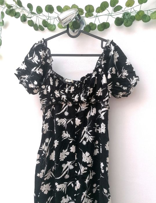 Vestido Preto Florido