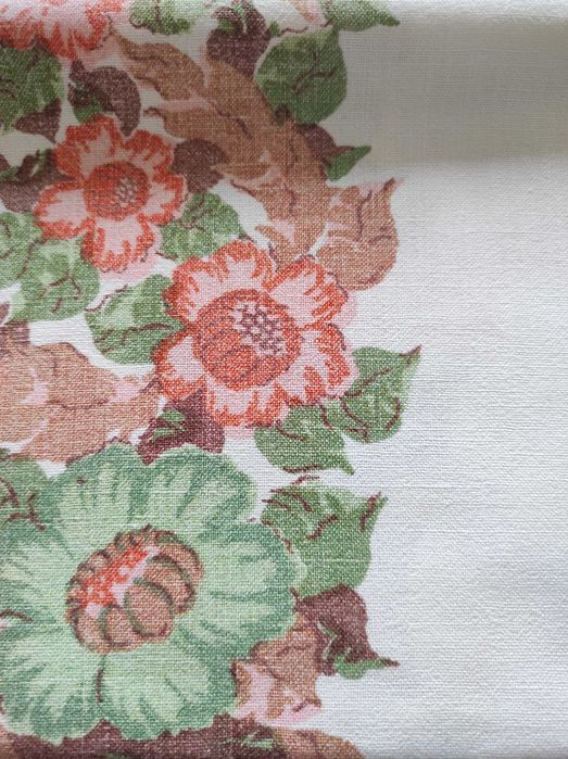 Obrus lniany, PRL, 100% len, 155cm/130cm