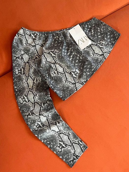 футболка топ  Zara крокодил