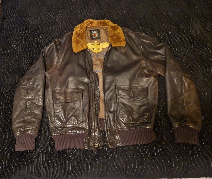 Kurtka USA skórzana Pilotka Schott mega kultowa L/XL