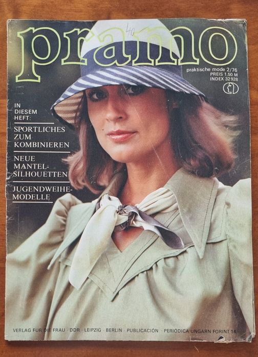 Pramo niemiecki magazyn modowy 2/76 z 1976 roku + wykrojniki