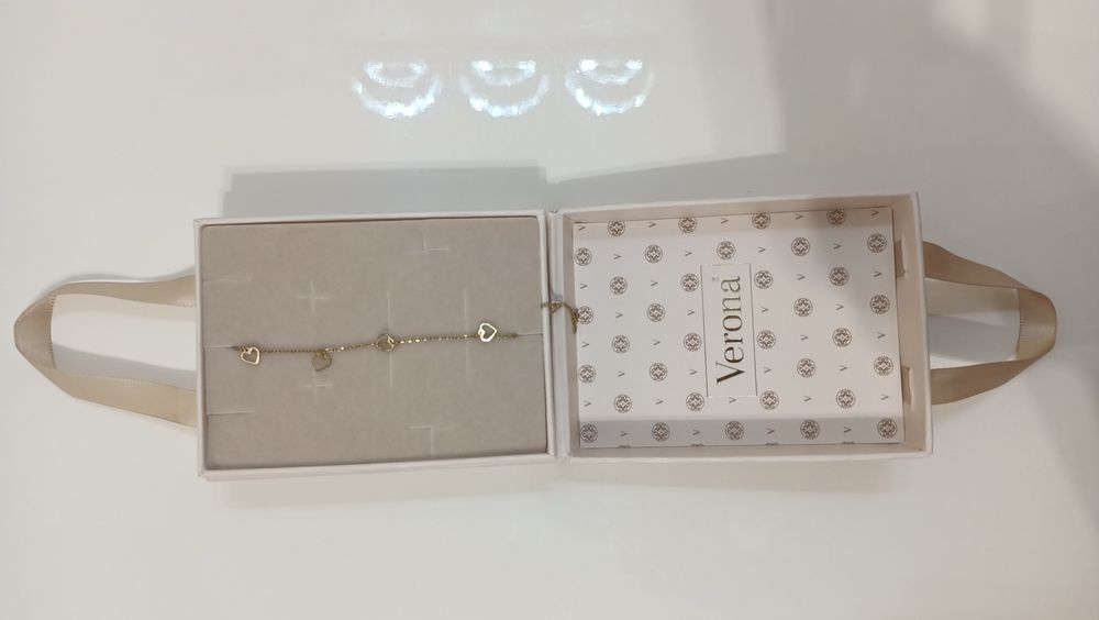 Verona - nowa, złota bransoletka z metką i oryginalnym pudełkiem