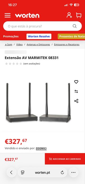 Transmissor TV Marmitek TV Anywhere Wireless HD - 1080p FullHD NOVO