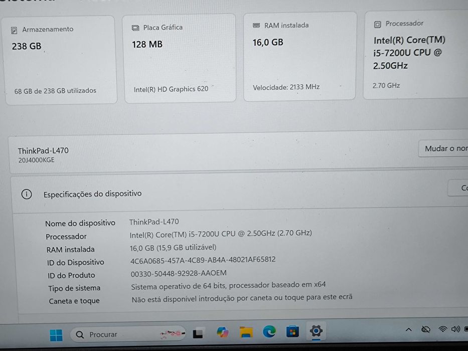 Lenovo ThinkPad L470 i5 256GB 16GB RAM Full HD