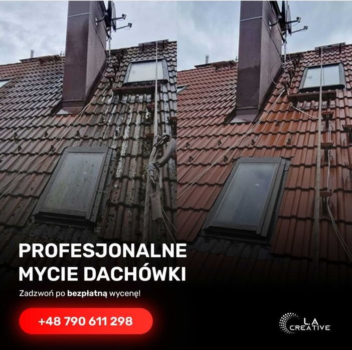 Malowanie dachów LIMANOWA Mycie dachów Malowanie dachówki rynny kominy