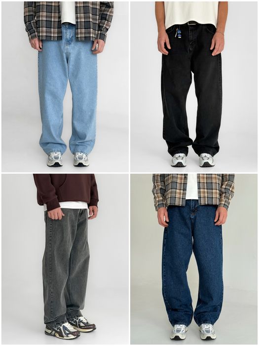 Джинси чоловічі широкі baggy jeans, штани баггі | Джинсы багги мужские широкие Джынсы беги в стиле 90 х реп ск8 Штаны rap pants sk8 y2k | Розмір L