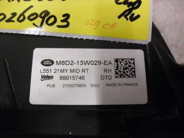 Range Rover Evoque L551 farol 2021 LED Premium LHD