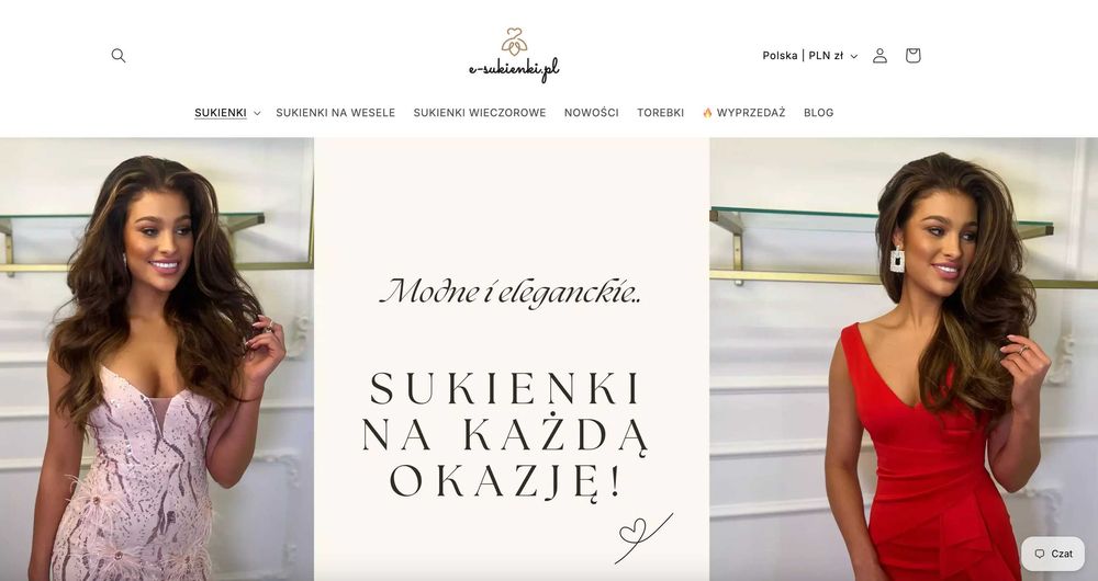 Sprzedam sklep internetowy e-sukienki.pl – działa od 2016 r. – Shopify + SEO