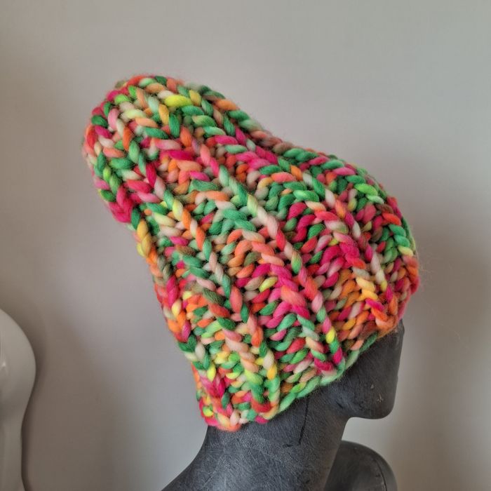 czapka handmade wełna merino
