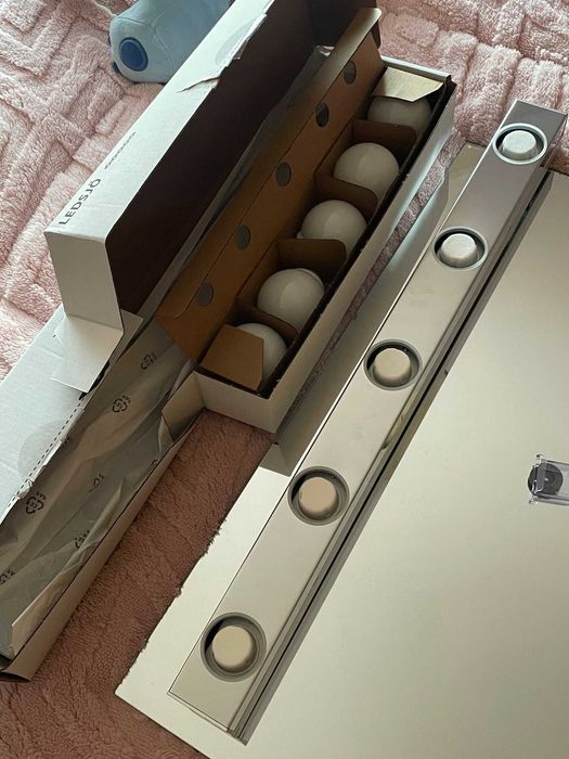 NOVO: LEDSJÖ candeeiro LED parede + LÄRBRO Espelho 48x60cm