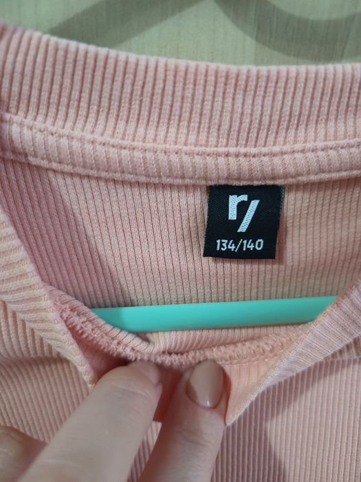 2x bluzka koszulka top t-shirt dziewczęcy 134-140