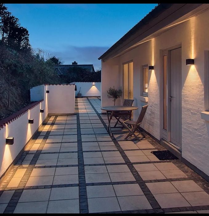 Candeeiros led exterior com sensor movimento e prova de agua