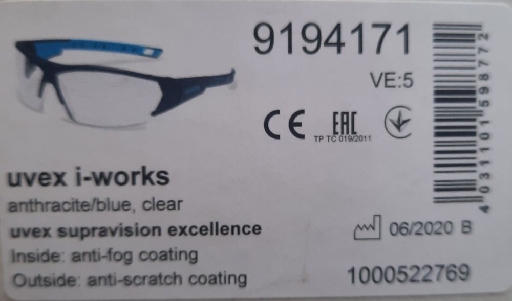 Очки защитные uvex i-works 9194.171.
