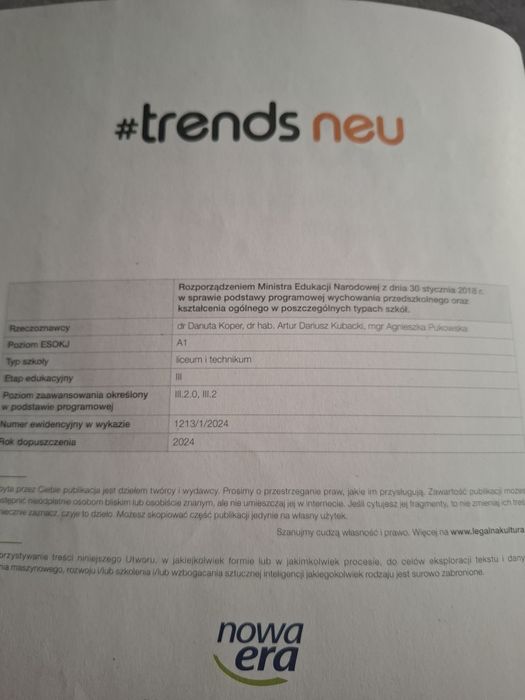 #Trends neu 1  Język niemiecki