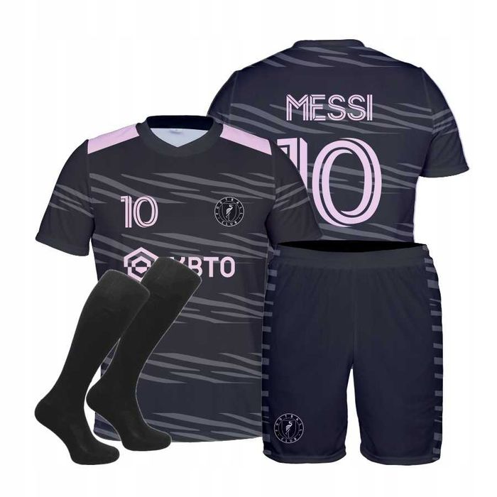 Strój / komplet piłkarski MESSI INTER MIAMI 10 + getry rozm. 152